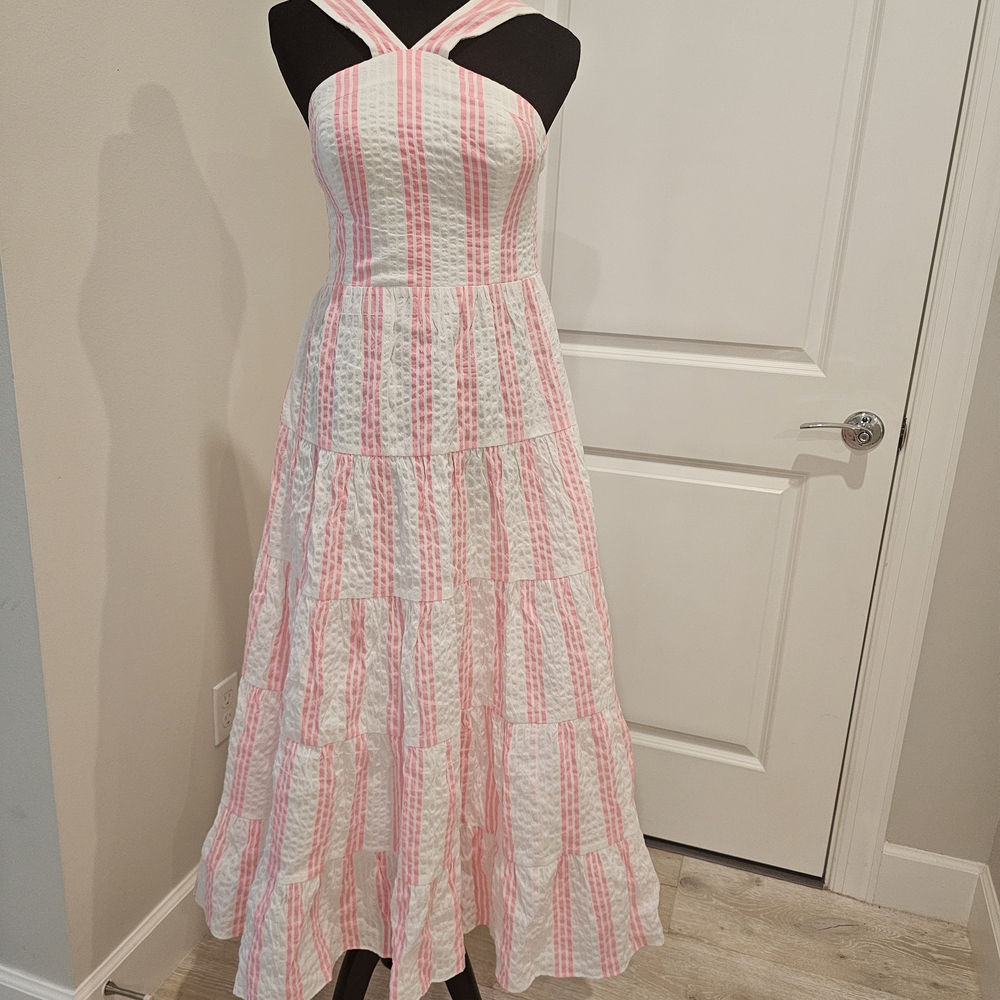 Lilly Pulitzer Pink and White Maxi Dress
